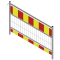 Panel fence | according to TL | film RA2/B | length: 1.60 m | red / yellow